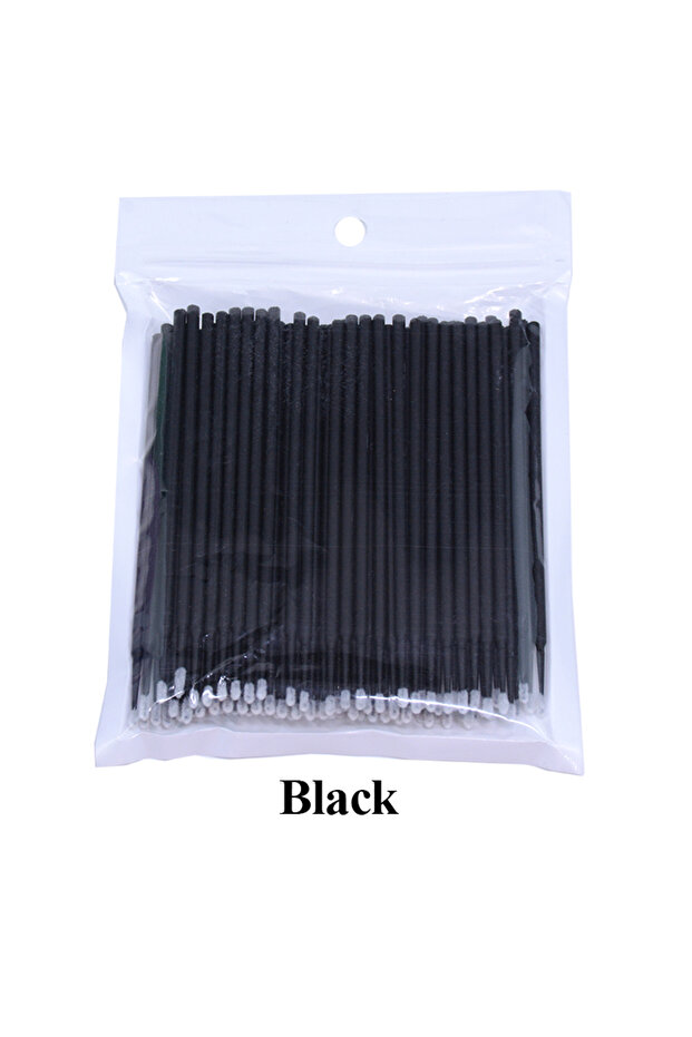 100pcs Black 100PCS/Bottle Eyelash Extension Micro Cleaning Swabs In Case Lash Lift Glue Remover App