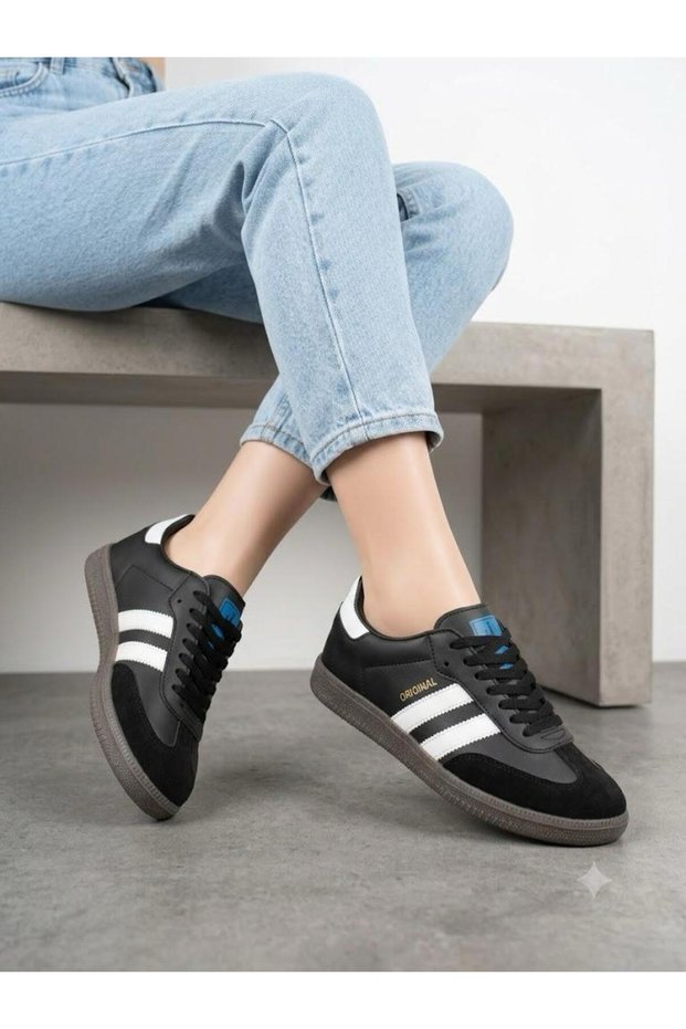 Women's Black Sneaker Daily Orthopedic Sole Walking Sports Shoes