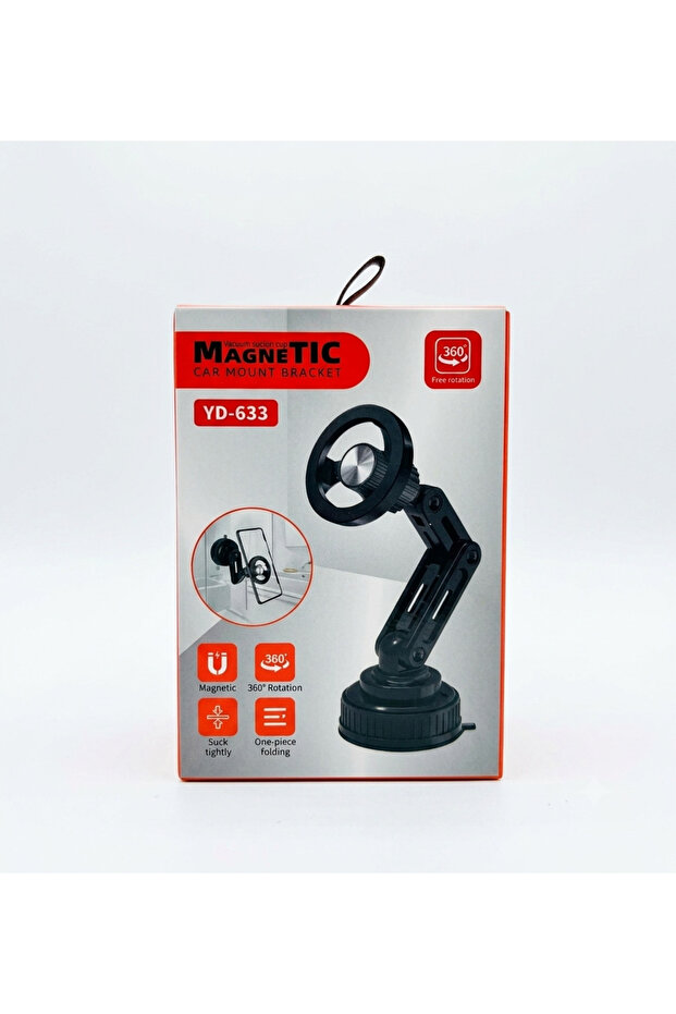 Magnetic Vacuum Suction Car Mount with Foldable Arm