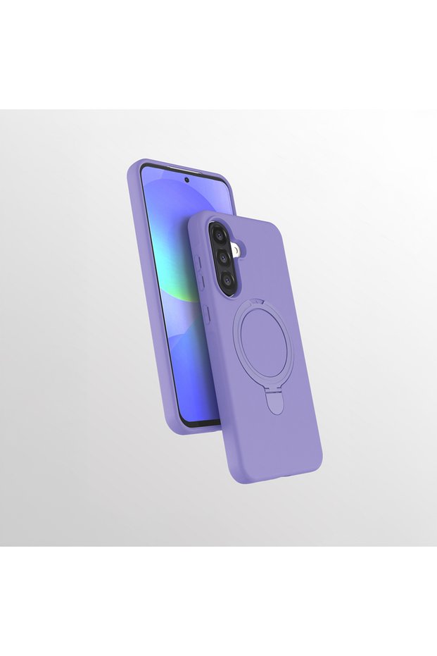 Galaxy A56 Case with 360 Degree Rotating Stand Magsafe Camera Lens Protection Silicone Senk