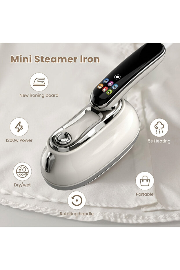 1200W Portable Mini Steamer Iron with Rotating Handle