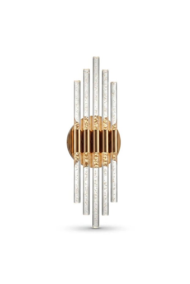 Bhbackhome Aura Medium 39 سم - مصباح حائط LED بتصميم عصري - ذهبي - ضوء النهار