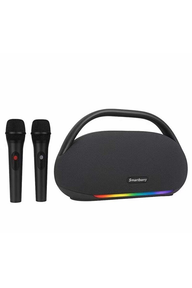 Smart Berry M93 Wireless Karaoke Speaker with Dual Microphones – Portable Bluetooth Speaker with RGB Lights & Deep Bass