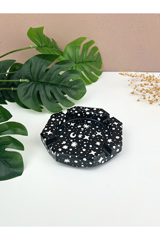 Handmade Star & Sky Patterned Decorative Ash Tray & Ashtray - Liquid Glass Coated