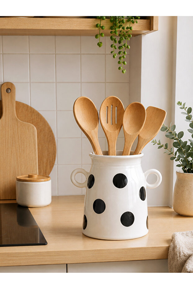 Polka Dot Decorative Spoon Holder