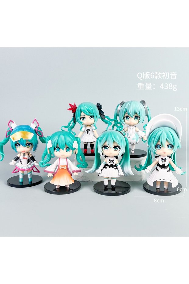 Bandai 6pcs - bagged Blind Box Hatsune Miku Qu Yunshang Series Cute Anime Figure Doll Quadratic Elem