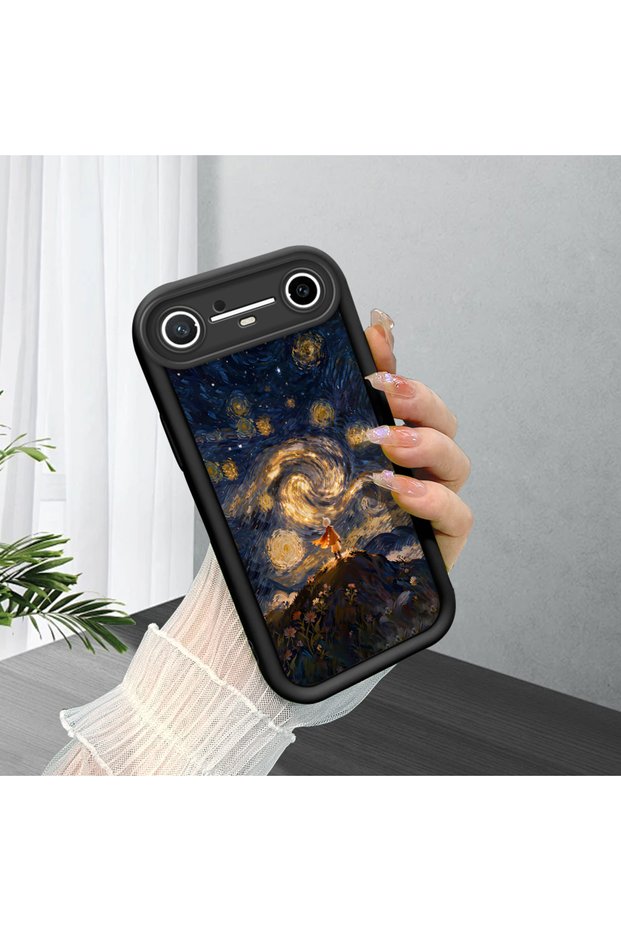Tecno Spark Slim/Pova Slim Compatible Shockproof Camera Protected Black Silicone Stylish Print Case