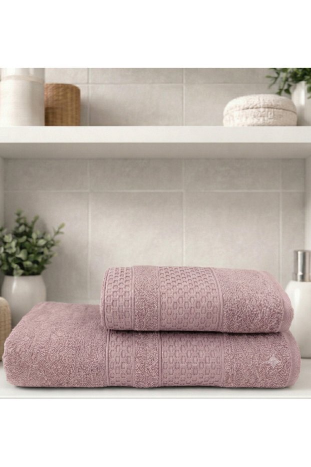 2-Piece Bath Towel Set Cotton Large Size / 90 X 150 cm Bath Towel - 50 X 90 cm Hand Face Head Towel