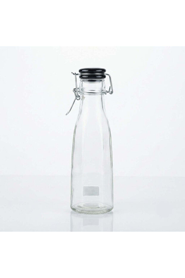 Glass Bottle With Swing-Top Clip Closure - 500 ml -Black
