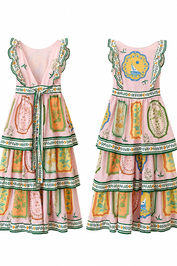 Layered Patterned Dress
