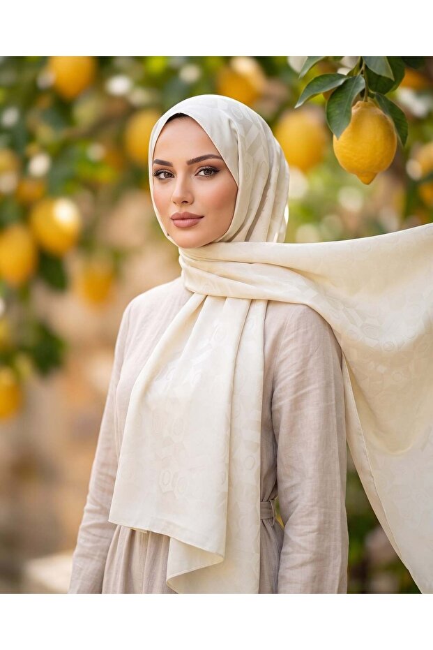 Logo Series Shawl - Monogram Pattern - 25 - Stone