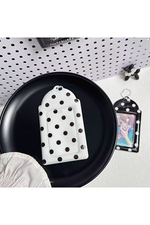 1pcs-white Cute Dot Card Holder 3 Inch Photocard Card Sleeve Kpop Idol Card Holder Backpack Accessor