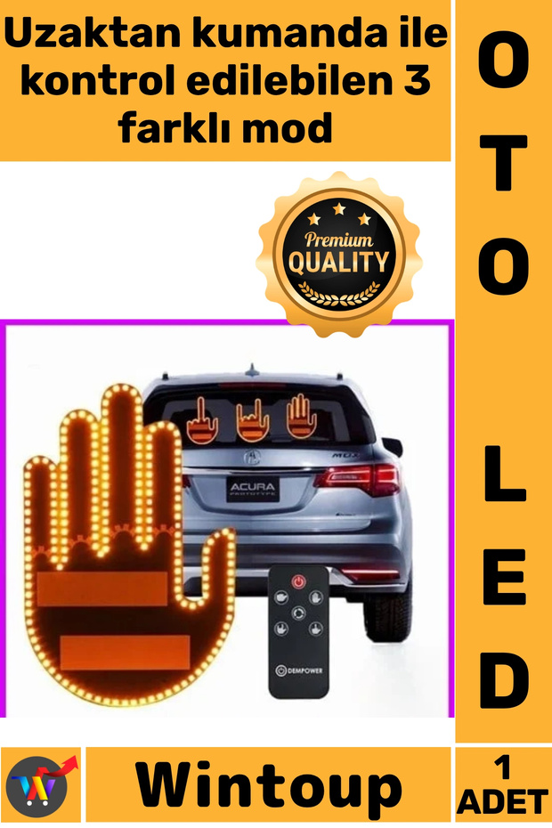 # Led Decorative Wireless Auto Exterior Modified Night Motion Greeting Controlled 3 Mode Hand Shaped Led