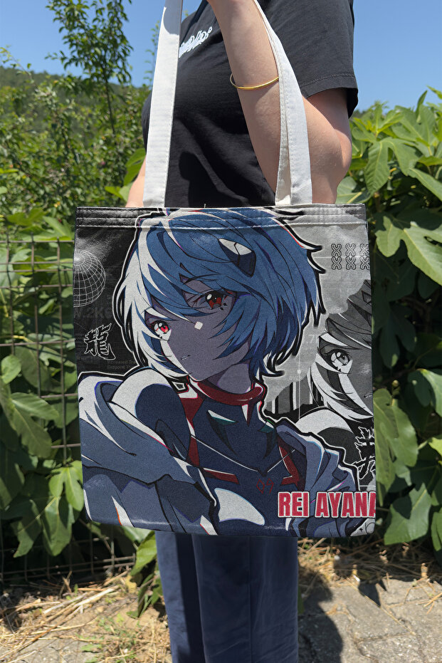 Neon Genesis Evangelion V3 Summer Winter Double-Sided Canvas Printing Tote Bag Anime Bag