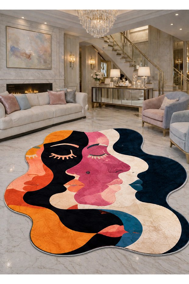 Sdt Mixed Patterned Modern Woven Base Decorative Carpet Sdtamor1314