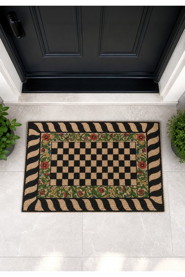Vena Vintage Dama Paspas - Outside Door Mat Front Door Mat 40X60