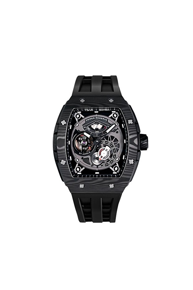 ساعة رجالية أوتوماتيكية مطاطية TB8210CF-01 - 51.5x44.6 ملم