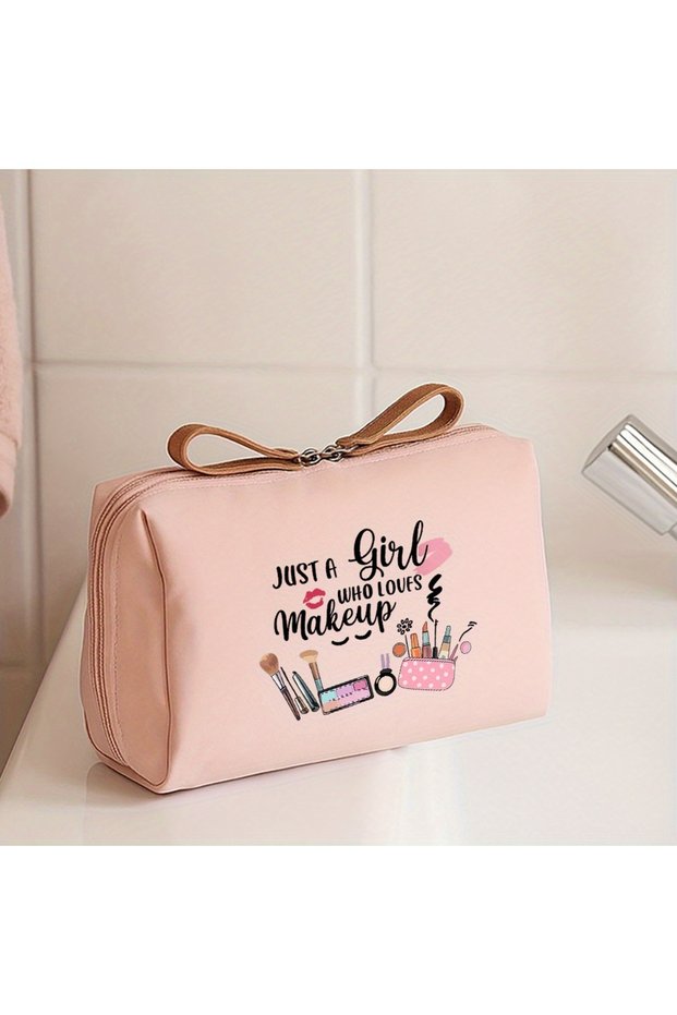 BPA076-Pink 10 2024 New Women Cosmetic Bag Solid Color Korean Style Makeup Bag Pouch Toiletry Bag Wa