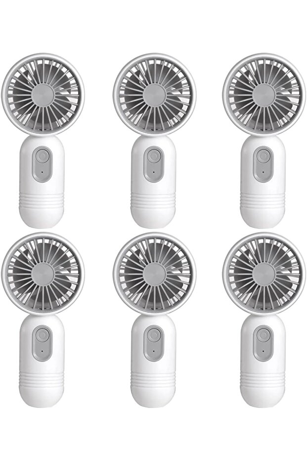 Mini portable fans (6 - pack), handheld battery - powered lightweight personal fans, 3 wind speeds, USB rechargeable, eyelash fans, unisex, for...