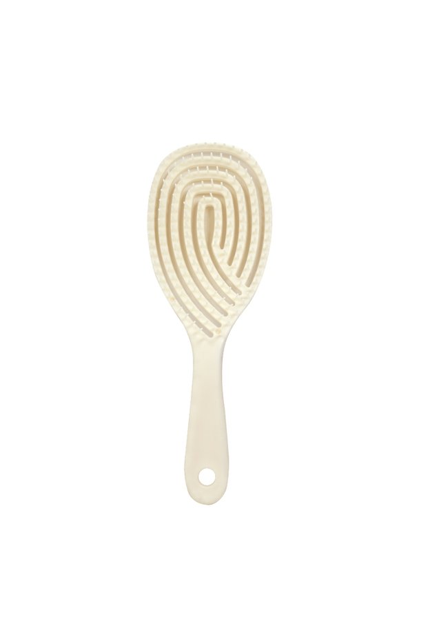 white Hollow Out Hair Brush - Fast Blow Drying Scalp Massage Comb for Curly/Wet Hair, Detangling & S