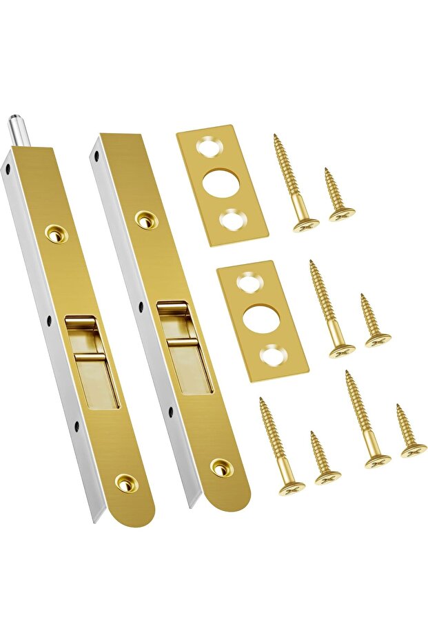 sets, 8-inch double-door concealed bolts, heavy-duty chrome-plated concealed locks, French locks