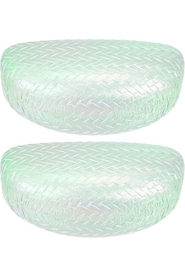 2-piece hardcase glasses case, leather fabric sunglasses pouch swimming goggles case, universal glasses case, light green gradient