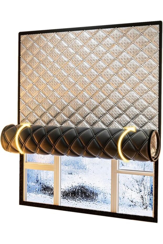 Winter Windproof Heat-Insulating Window Insulation Curtains Set (130x150cm)