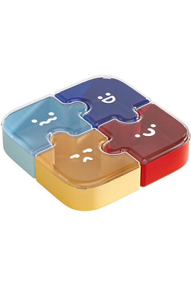 Reusable Compartmented Snack Tray Container with Lid for Travel & Kitchen