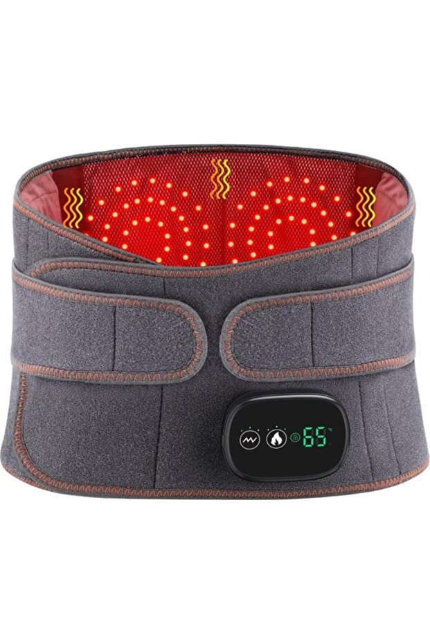 Electric Back Massager - Back Massager Belt - With Infrared Light - Heat and Vibrations Are Adjustable