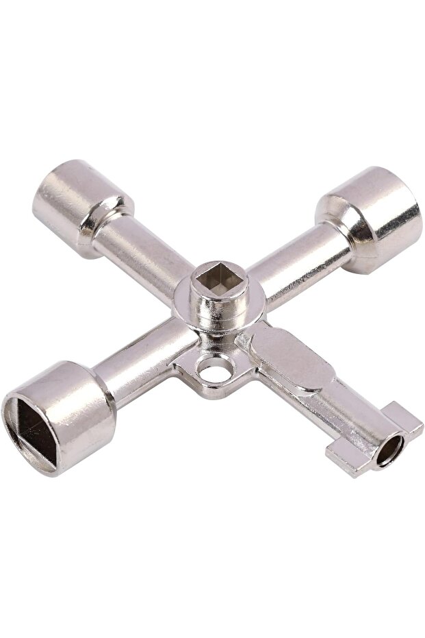Four-way multi-functional key, available in 5 triangular key sizes, suitable for trash cans, electrical boxes, and gas cylinders.