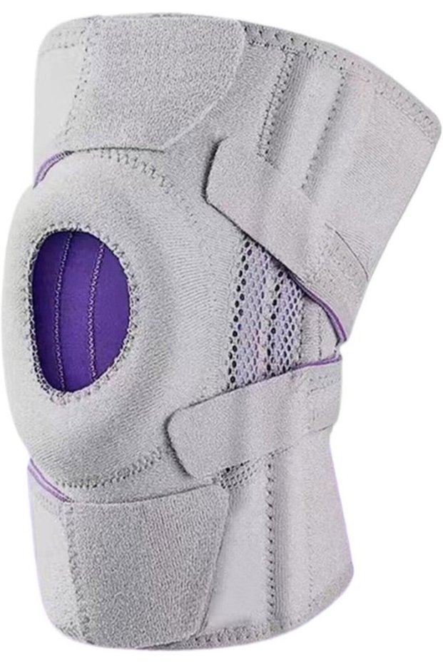 Breathable All-Season Compression Knee Brace Sleeve for Sports & Fitness (1 Piece, Gray/Purple)