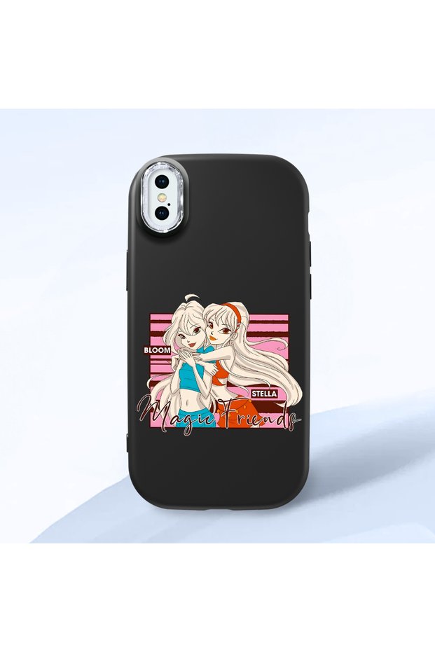 حافظة سيليكون سوداء متوافقة مع هاتف iPhone XS Max مع حماية للكاميرا ماصّ للصدمات