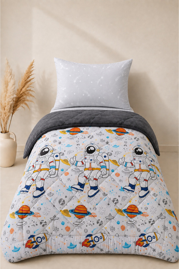Single 4-Piece Wellsoft Fleece Fluffy Sleeping Set / Space Tk