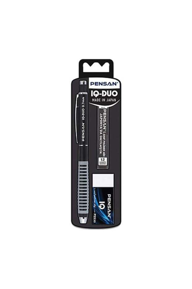 Pensan Iq-Duo 0.7 mm Black Versatil Pen Set with Eraser