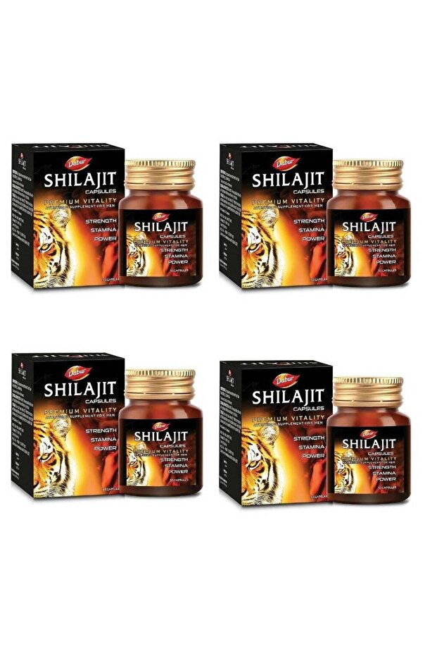 Shilajit 30 Caps Pack of 4 Herbal Vitality & Stamina Supplement