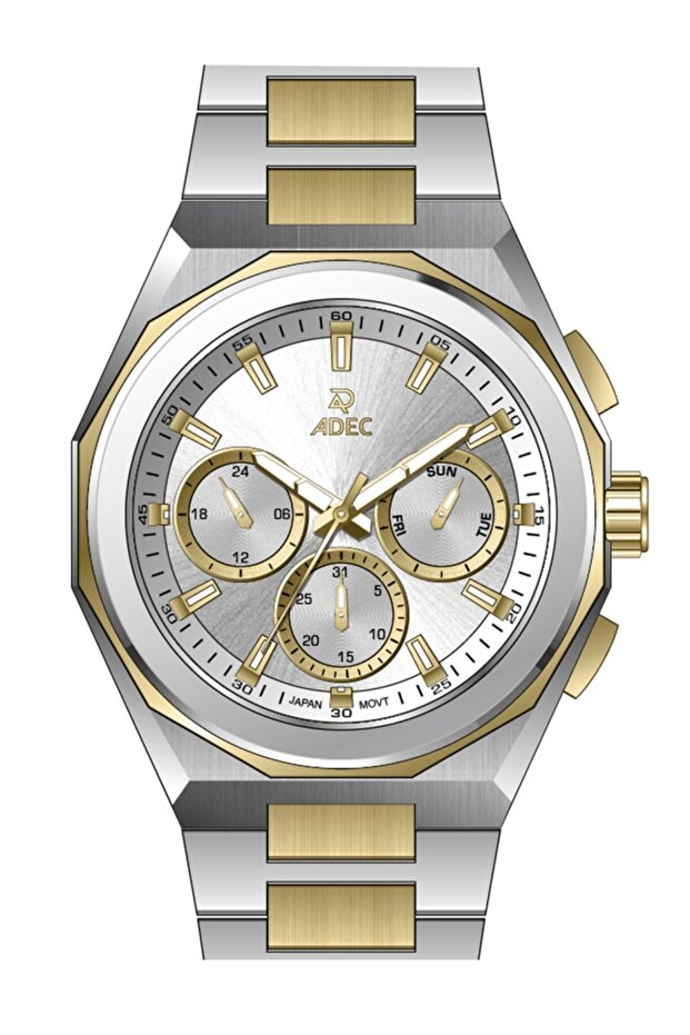 Ag24120-4 Steel Case Band Dual Color Inner Functions Active Metallic Color Men's Wristwatch