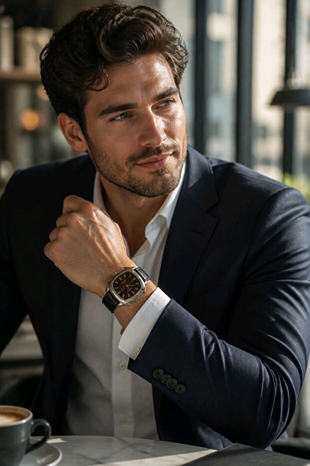 Premium Leather Strap Watch