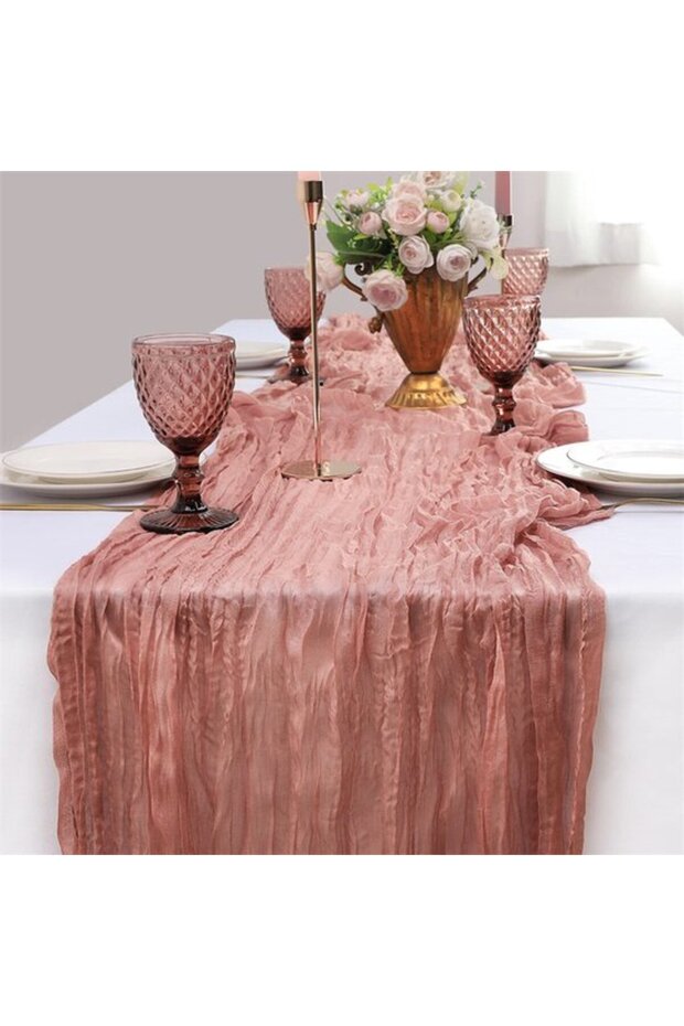 Bohemian style gauze table runner, mesh decoration, kitchen dining tables, indoor use, holidays, weddings, parties, birthdays, ,...