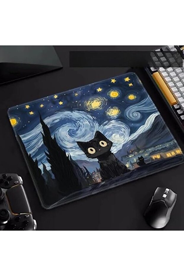 لوحة ماوس لطيفة بتصاميم مميزة، لوحة ماوس لاسلكية محمولة للمكتب بقاعدة مطاطية غير قابلة للانزلاق للابتوب، مستطيلة الشكل