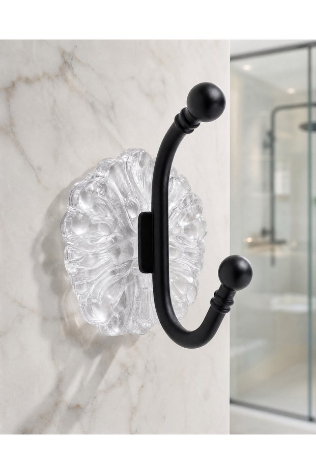 Roma Koç Self-Adhesive Hand Towel and Keychain Hanger Luxury Decorative Wall Hanger 8X6 cm
