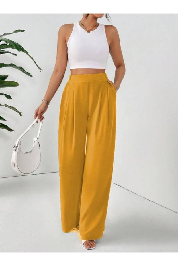 Women's High Waist Wide Leg Pants Relaxed Fit Casual Palazzo Pants Multi Color