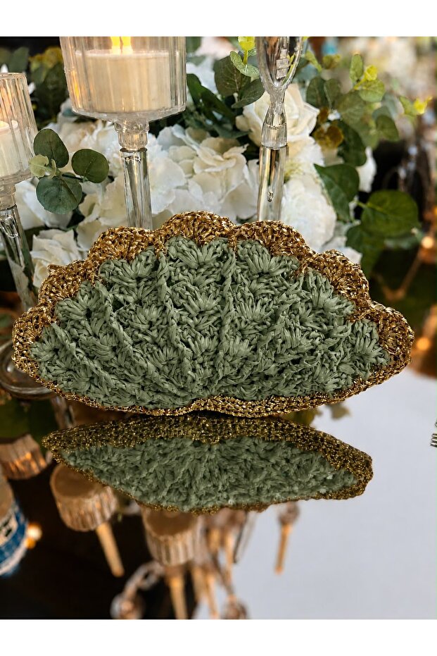Gold Detaylı Midye Model Clutch