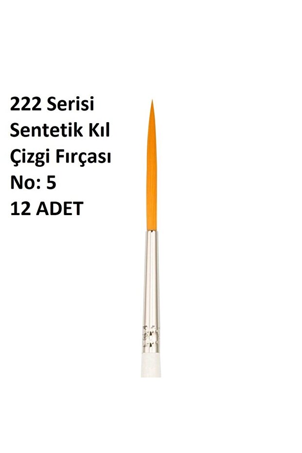 222 Series Synthetic Bristle Line Brush No: 5 X 12 Pieces
