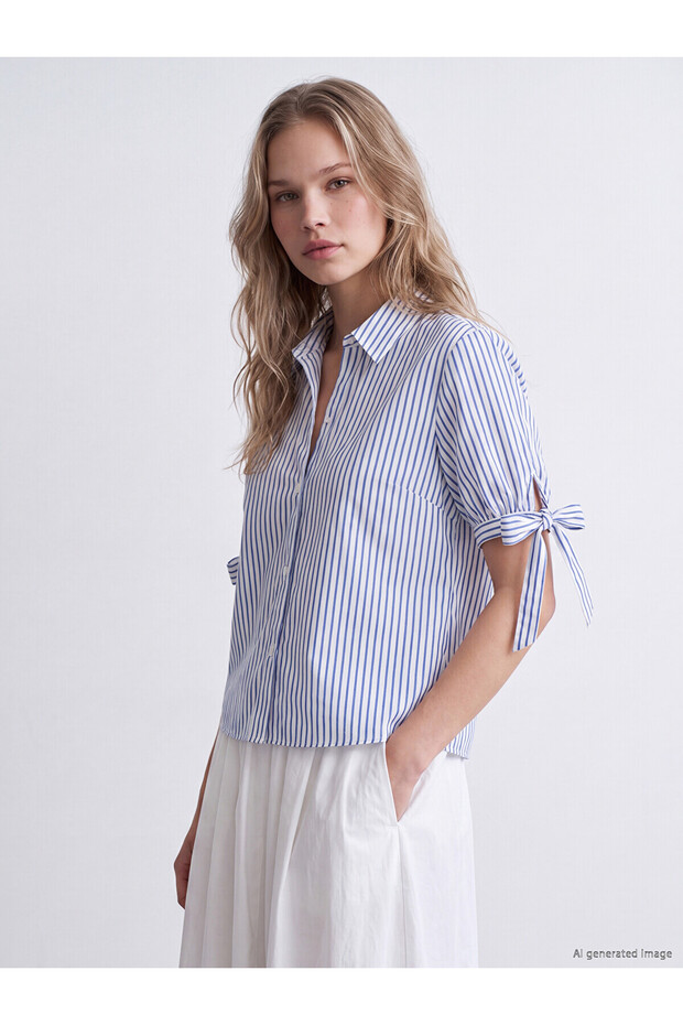 Nevavm Striped Women's Shirt with a Difference