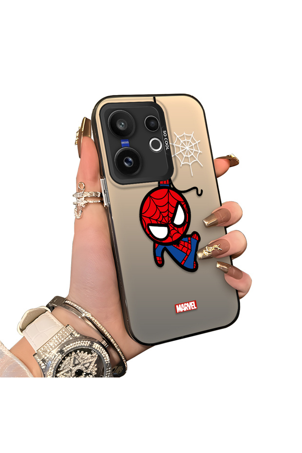 Vivo X200 Fe Compatible Silicone Edge Hard Back Case Couple Phone Case Spider Man Patterned