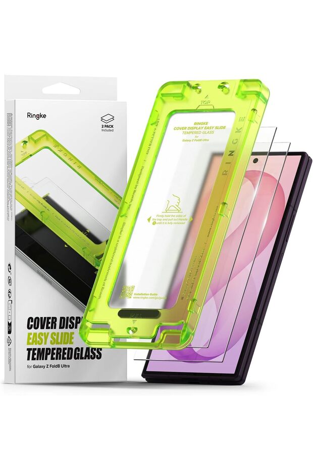 Samsung Galaxy Z Fold 8 Ultra Tempared Glass Screen Protectors Cover Display Easy Slide Tempered Glass - 2 Pack