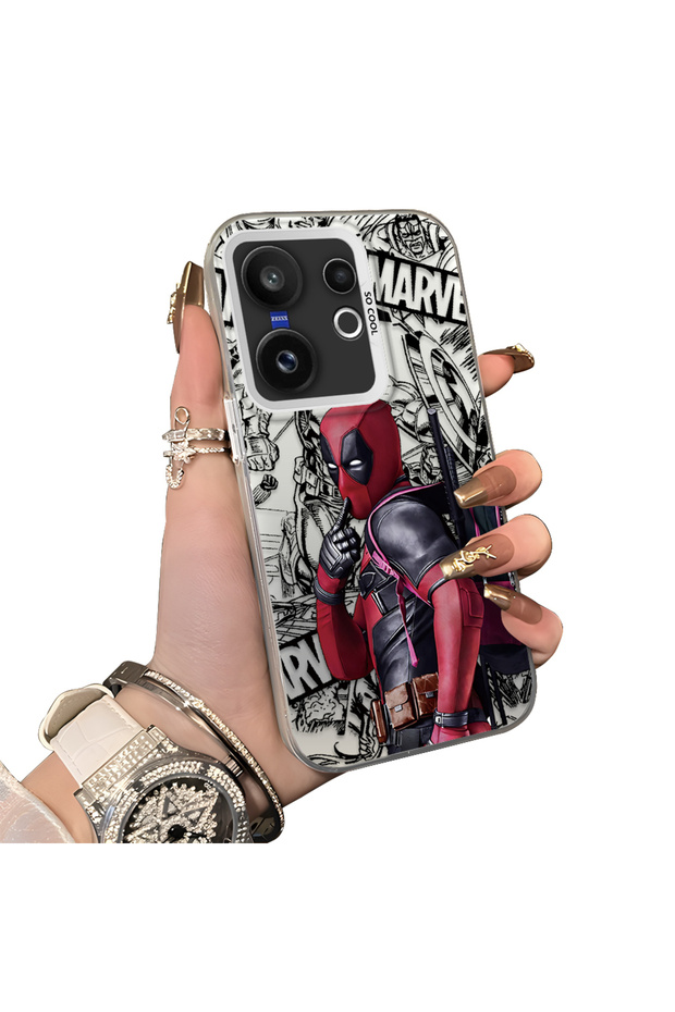 Vivo X200 Fe Compatible Spiderman Patterned Silicone Edge Hard Back Case Couple Phone Case