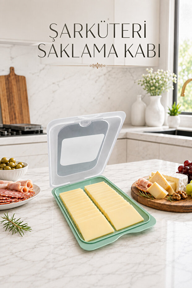 Covered Deli Storage Container Cheese Salami Sausage Storage Box