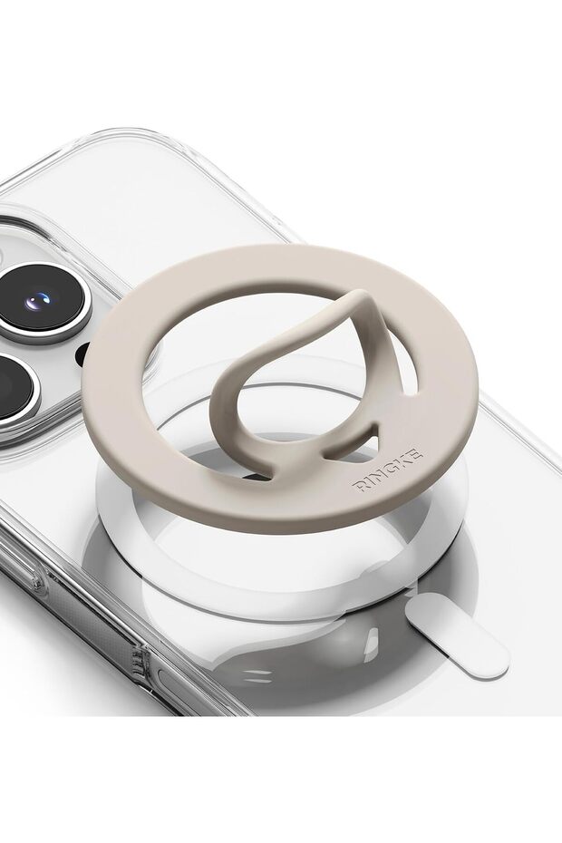 Dual Magnetic Silicone Ring for MagSafe Phone Grip Dual Magnetic Silicone Ring - Warm Gray