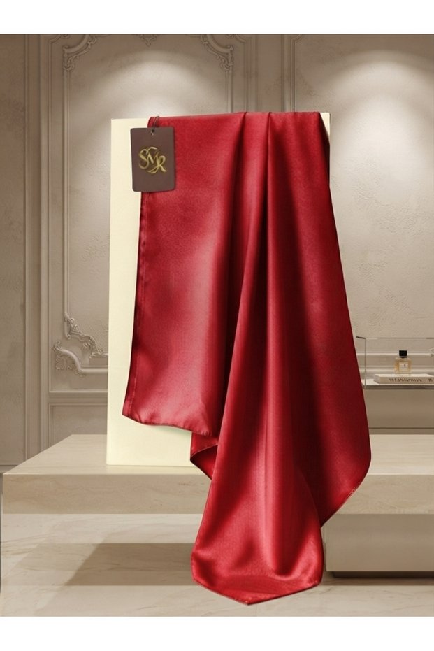 Crystal Scarf Shiny Satin Textured Hijab Evening Dress Scarf 95X95 cm